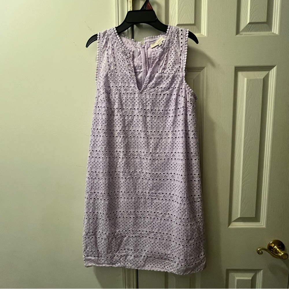 LOFT Lavender Cotton Dress size 4